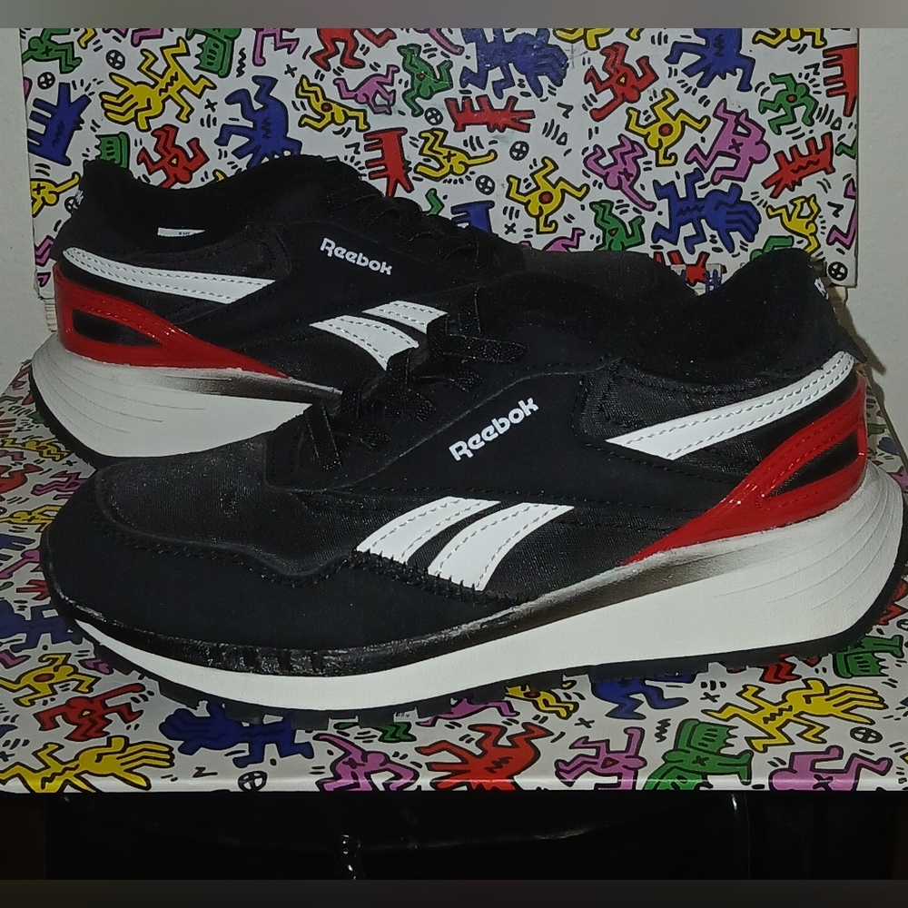 Reebok Black and Red Sneakers